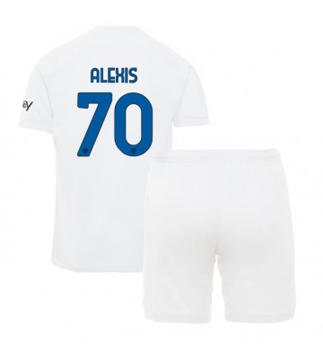 Inter Milan Alexis Sanchez #70 Koszulka Wyjazdowych Dziecięca 2023-24 Krótki Rękaw (+ Krótkie spodenki)